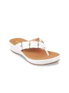 Mochi White Wedge Sandals