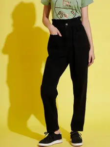 Noh.Voh - SASSAFRAS Kids Noh Voh - SASSAFRAS Kids Girls Black Carrot Straight Fit High-Rise Jeans