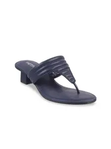 Metro Blue Striped Block Sandals
