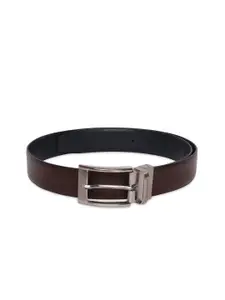 Belwaba Men Brown Leather Reversible Belt