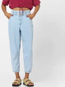 ONLY Women Blue Jogger High-Rise Jeans