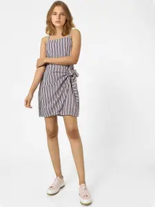 ONLY Blue & White Striped Sheath Dress