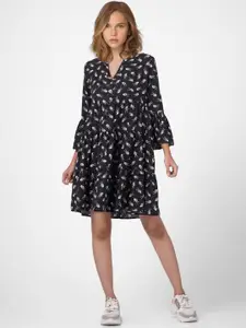 ONLY Women Black Floral Printed Dress