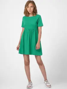 ONLY Women Green Solid Mini Dress