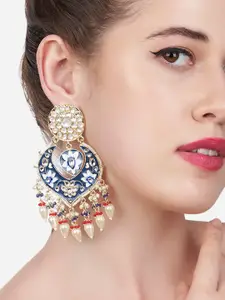 Zaveri Pearls Multicoloured Meenakari Chandbalis Earrings