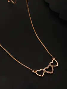 Saraf RS Jewellery Gold-Toned & White Gold-Plated Handcrafted Necklace