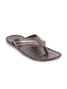 Mochi Men Brown Leather Comfort Sandals