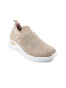 Metro Women Beige Textured Flats