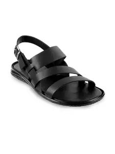Mochi Men Black Synthetic Comfort Sandals