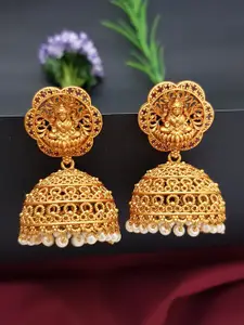 GRIIHAM Gold-Toned Contemporary Drop Earrings
