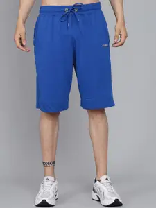 GRIFFEL Men Blue Loose Fit Sports Shorts