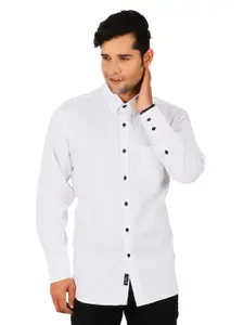 SHIRT THEORY Men White Comfort Casual Shirt