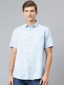 Richlook Men Blue Slim Fit Casual Shirt