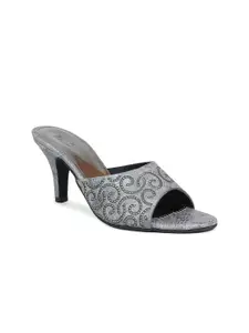 Inc 5 Women Grey & Grey Ethnic Shoe-Style Sandals