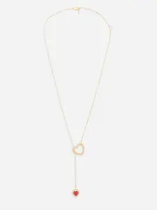 MINUTIAE Gold-Toned & White Brass Gold-Plated Handcrafted Necklace