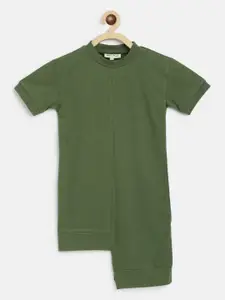 am ma Girls Green T-shirt Dress