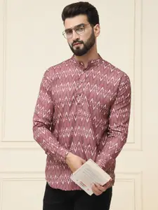 SOJANYA Men Brown Ethnic Motifs Printed Kurta