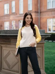 Harvard Women Colourblocked Sweatshirt