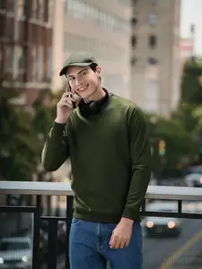Harvard Men Olive Green Sweatshirt