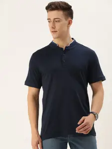 Harvard Henley Neck Pure Cotton T-shirt