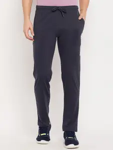 Duke Men Charcoal Grey Solid Cotton Track Pants