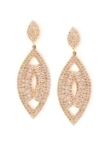 ODETTE Women Gold-Toned Classic Drop Earrings