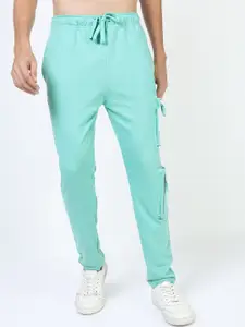 HIGHLANDER Men Sea-Green Solid Slim-Fit Track Pants