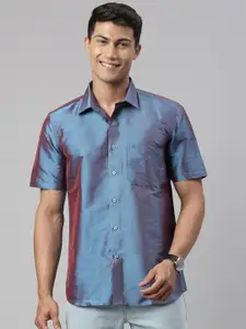 TATTVA Men Blue Slim Fit Casual Shirt