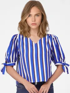 ONLY Blue Striped Top