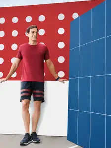 Harvard Men Striped Mid-Rise Regular Shorts