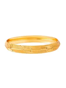 bodha Men Gold-Toned Brass Gold-Plated Kada Bracelet