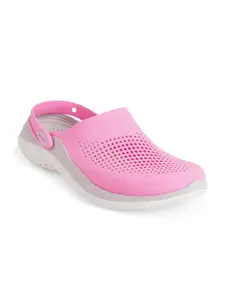 Crocs Women Pink & White Clogs Sandals