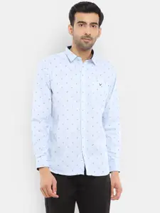 V-Mart Men Blue Printed Casual Shirt