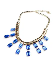 ODETTE Gold-Toned & Blue Layered Necklace