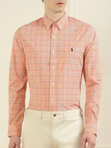 Polo Ralph Lauren Men Pink Checked Casual Shirt