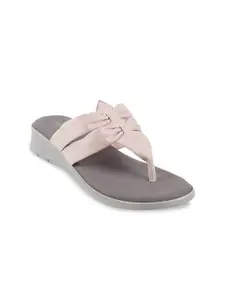 Metro Peach-Coloured Wedge Heels