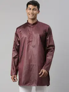 TATTVA Burgundy Woven Design Kurta