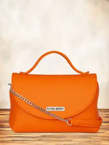 FLYING BERRY Orange PU Structured Satchel