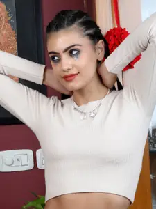 ODETTE Silver-Toned & White Necklace