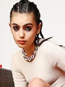 ODETTE Brown & Blue Link Necklace