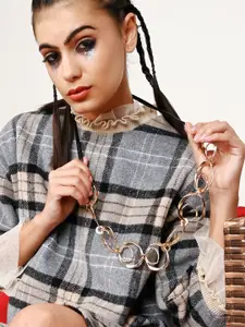 ODETTE Women Gold-Toned & Black Necklace