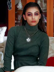 ODETTE Women Silver-Toned & White Necklace