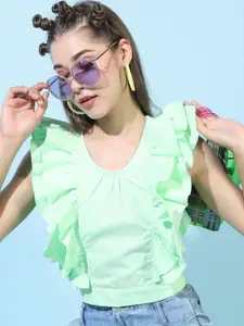 Tokyo Talkies Gorgeous Green Solid Top