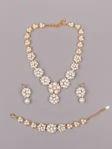 ODETTE White & Gold-Toned Necklace