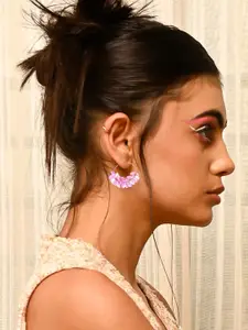 ODETTE Pink Hoop Earrings