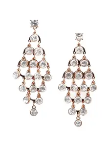 ODETTE Gold-Toned Contemporary Drop Earrings