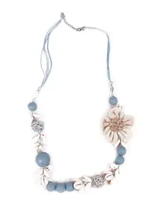 ODETTE Blue & White Beaded Necklace