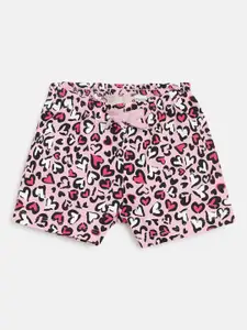 Chicco Girls Pink Printed Cotton Shorts
