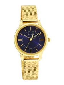 Sonata Women Brass Mother of Pearl Dial & Stainless Steel Bracelet Style Straps Analogue Watch 8178YM04