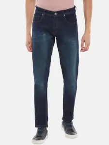 People Men Navy Blue Slim Fit Heavy Fade Jeans